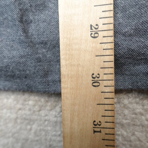 Brett Johnson Mens Shirt Large Gray Solid Flannel Stand Up Collar - Picture 6 of 7